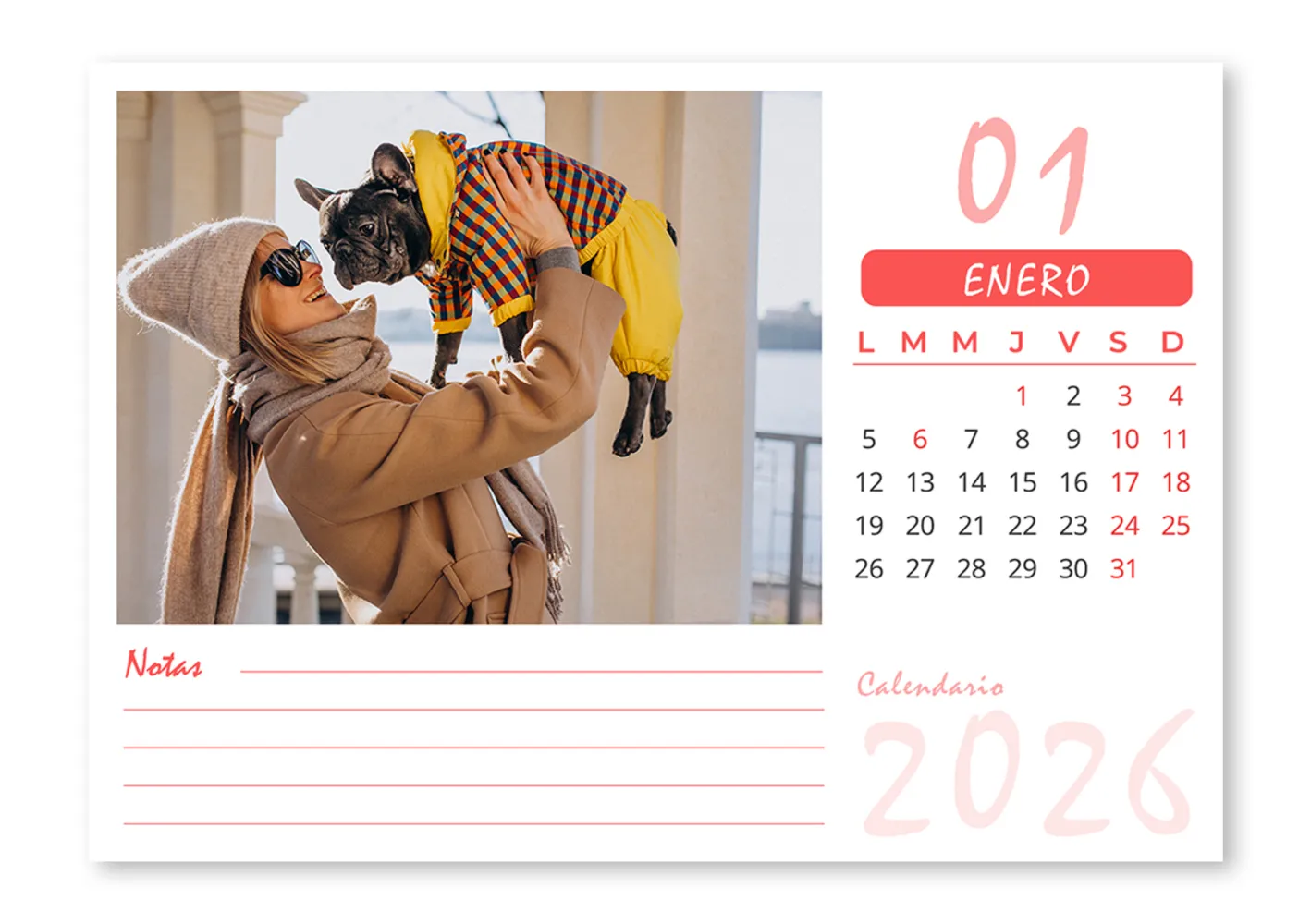 Calendario Sobremesa Navideño