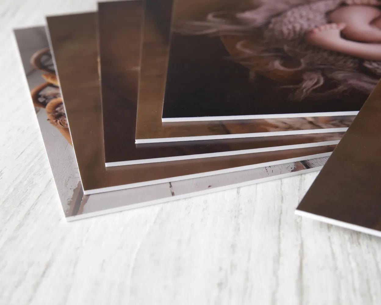 Foto sobre cartón grueso