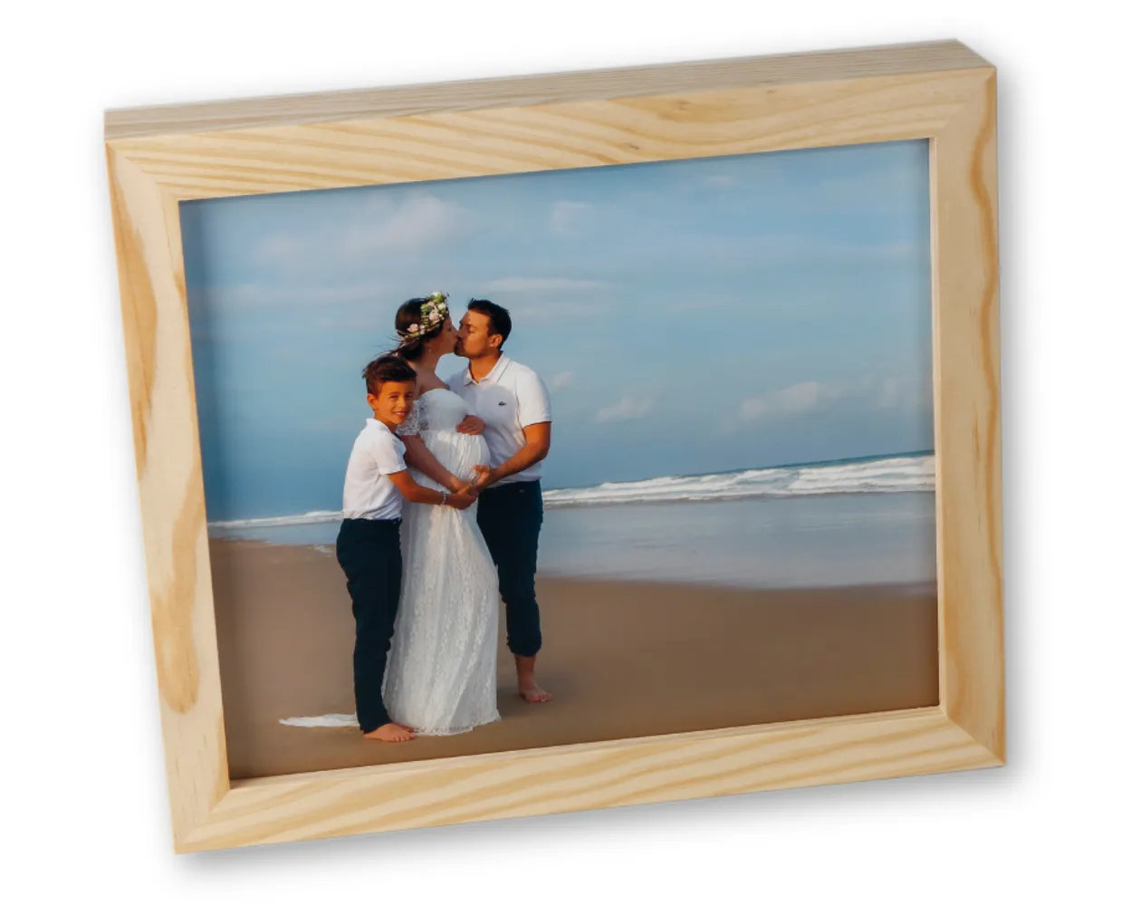 Caja madera marco<br>Fotos sobre cartulina rigida
