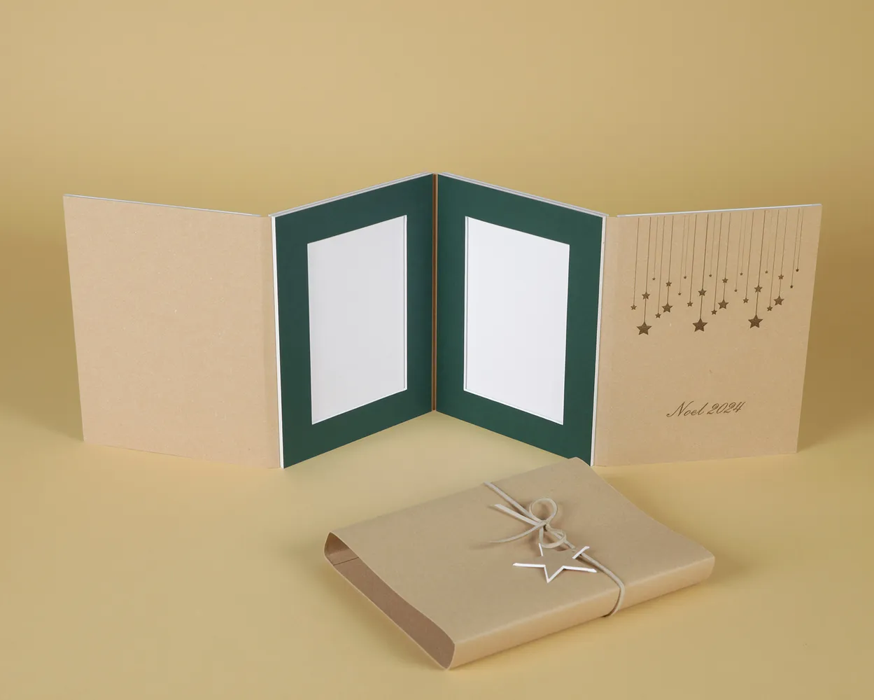 Christmas Acordeón passe-partout en Piel Reciclada