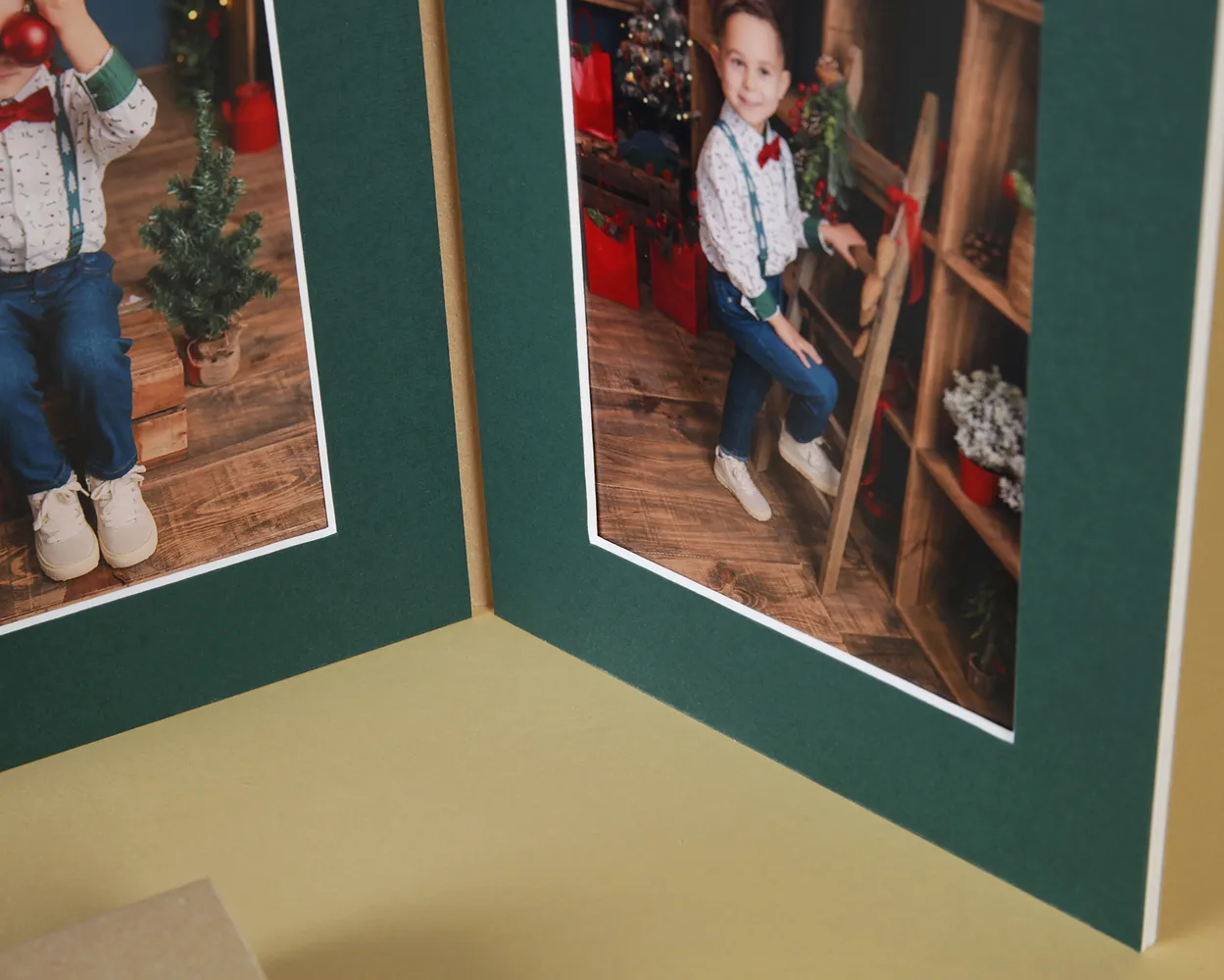 Christmas Acordeón passe-partout en Piel Reciclada