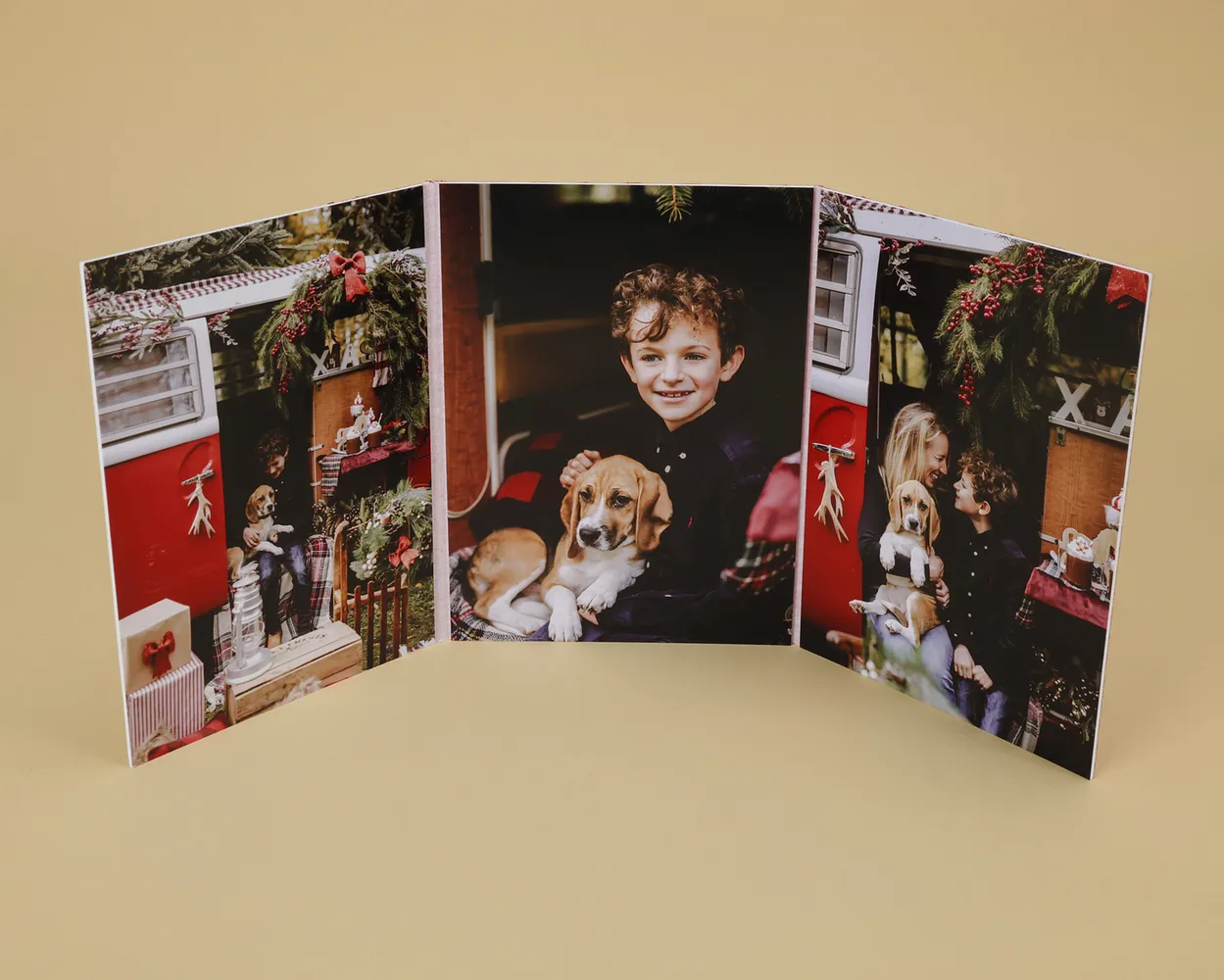 Christmas Acordeón Foto Árbol