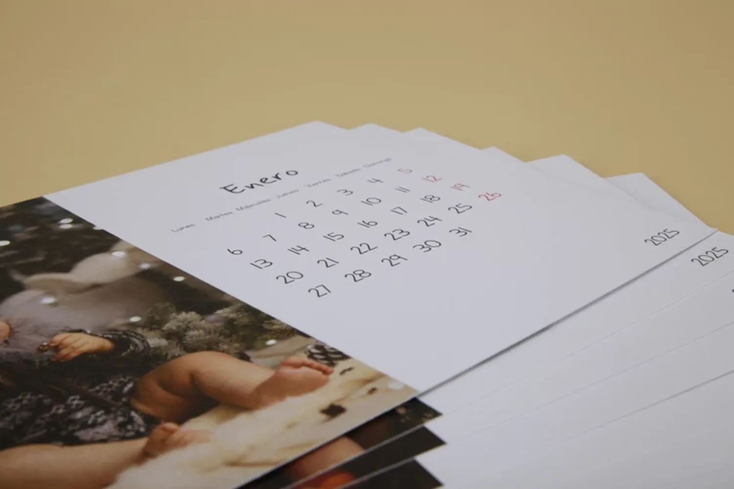 Calendario de sobre mesa 12 meses