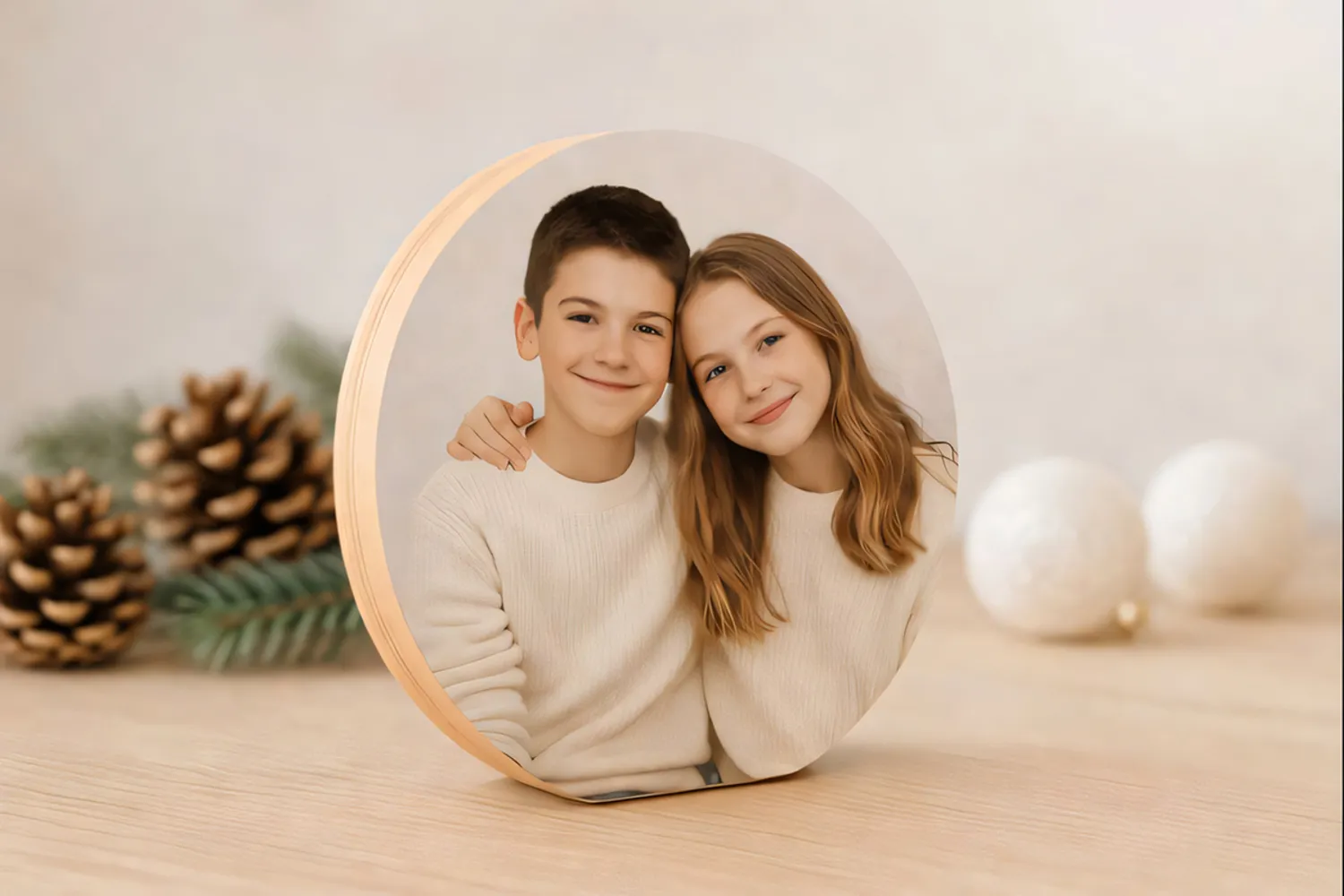 Portafotos Taco de Madera con Formas