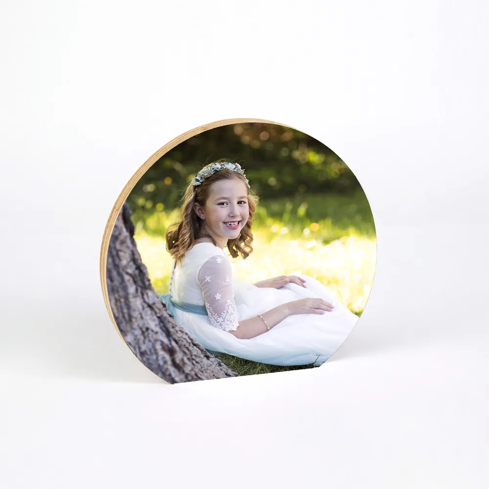 Taco madera redondo una cara